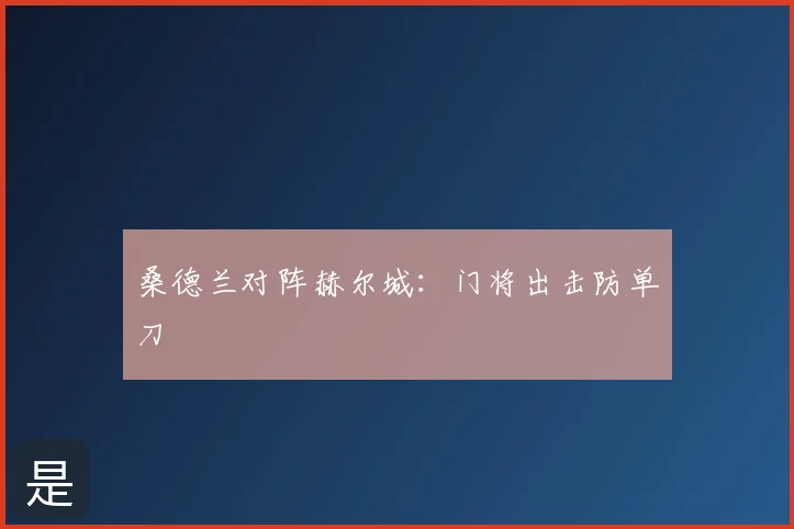 桑德兰对阵赫尔城：门将出击防单刀